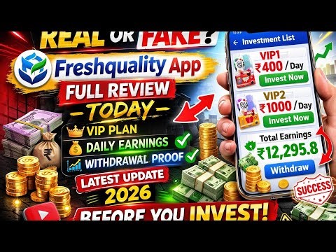 Freshquality VIP Plan Reality | Risk & Earning Freshquality Investment Fixd Plan || Asda app Review