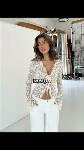 This stylish lace top instantly upgrades your look 😍 Would you wear this? ✨