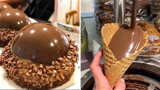 Chocolate dome and cone dessert compilation