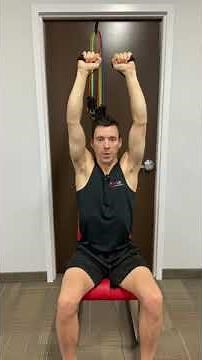 Seated Shoulder Press with Resistance Bands - Home Workout