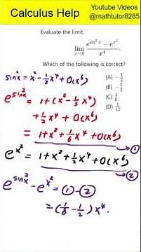 [ University Calculus / AP exam /IB exam ] Evaluating an Exponential Limit Using Series Expansion