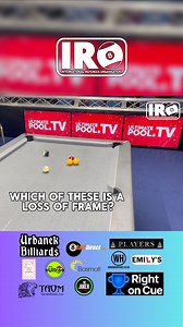 Which of these is a Loss of Frame? #pool #8ballpool #snooker #challenge #referee #billiards #skills #fyp #viral | International Referees Organisation