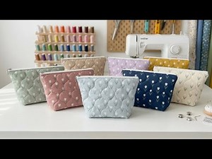 10-Minute Boxed Zipper Pouch DIY 🧵 | Quick & Easy Sewing Tutorial