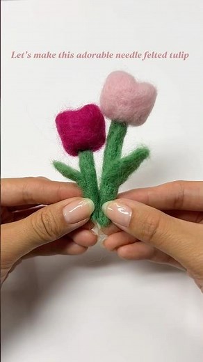 Beginner Needle Felting Project: Spring Tulip