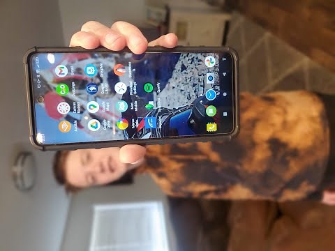 A teenager reviews his new Pinwheel phone