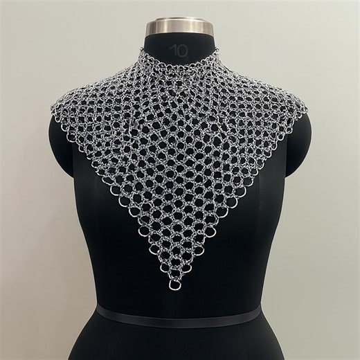 Medieval Chainmail Neck Drape Armor Handmade Stainless Steel Chainmaille Shoulder Collar Cosplay Viking Gothic Costume Accessory - Etsy
