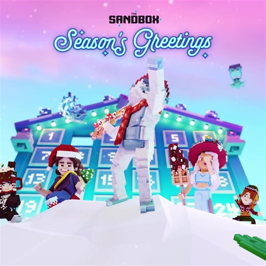 2.7K views · 15 reactions | Season’s Greetings 2025 starts today  Mint the Advent Calendar NFT for 20 SAND and unlock 24 daily onchain surprises, each door drops a mini game plus a limited holiday collectible through Dec 24 Play now  https://tsbga.me/4piECWm | The Sandbox | Facebook