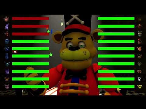 [SFM FNaF]Frosted Splinks VS Christmas Animatronics WITH Healthbars