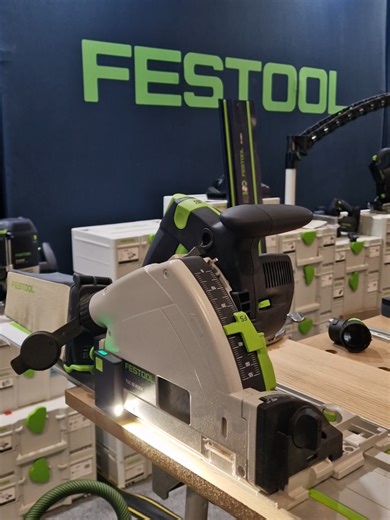A Plunge Saw with a Light! 💡 It's the New Festool TSC 55 KS 💚 @Festool UK #Festool #FestoolFan #PlungeSaw #Carpentry #Woodworking