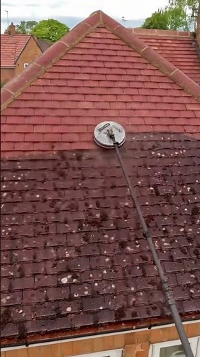 Is This Roof Cleaning Perfection? #satisfying #pressurewashing #clean #transformation #professional
