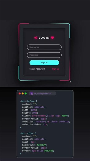Login From #coding #frontendcourse #javascript #login #loginform #css #cssanimation #python #css3