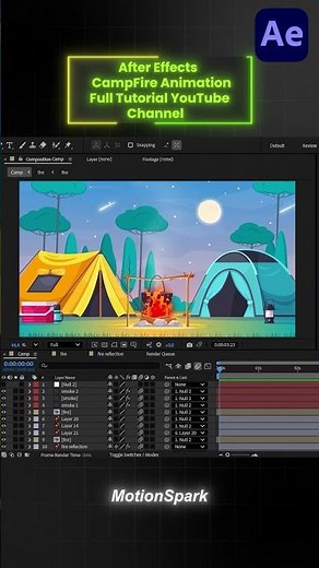 Campfire Animation in After Effects | Step-by-Step Tutorial #aftereffects #animation #motiongraphics