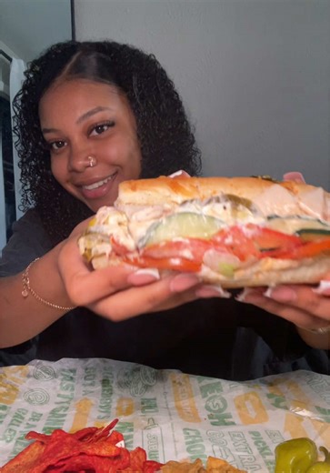 Delicious Subway Sandwich Mukbang Experience