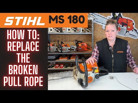 Stihl MS 180C Easy To Start Chainsaw - How To Replace The Pull Rope And Spring!