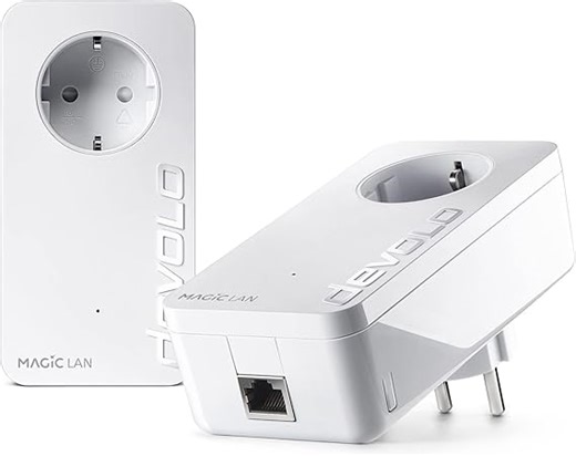 devolo Magic 1 LAN Starter Kit, LAN Powerline Adapter, bis zu 1.200 Mbit/s, 1x Gigabit LAN Anschluss, ideal für Homeoffice, dLAN 2.0, weiß