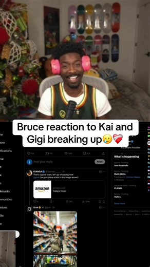 😳😳 #brucedropemoff #kaicenat #fyp #viral | BruceDropEmOff Reacts To Kai Cenat Breakup