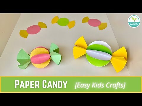 簡易又可愛的紙糖果[幼兒手工勞作] ｜Cute Paper Candy Crafts That Toddlers Can Do [Kids Crafts] Craft Ideas with Paper