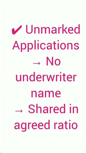 Marked vs Unmarked Applications