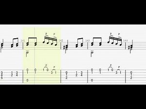 Wolfgang Amadeus Mozart: Rondo Alla Turca full tablature/sheet music for solo fingerstyle guitar