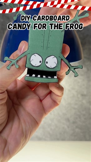 DIY CARDBOARD HUNGRY FROG #cardboardcraft #cardboardcrafts #craftideas