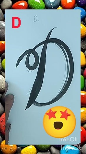 Easy Letter D Drawing ✍️ | Alphabet Drawing Tutorial #shorts