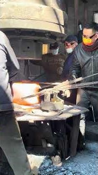 Inside the forging factory Air Hammer Forging Turns Steel into Rings #forge #forging #blacksmith