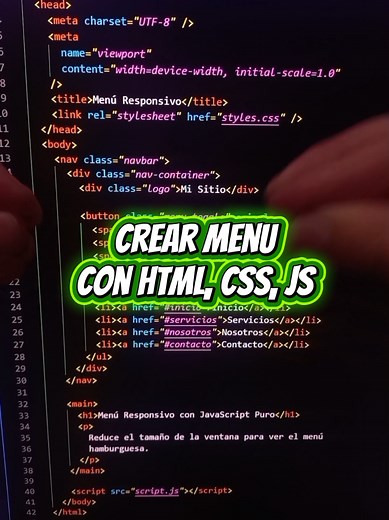 Cómo Crear un Menú Responsivo con HTML, CSS y JavaScript