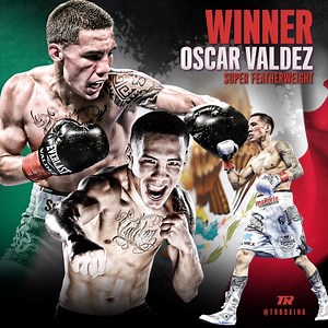 WHAT A RALLY!! Oscar Valdez survives an early knockdown, then drops and stops Adam Lopez in the closing seconds of the 7th round. Welcome to the Super Featherweight mix 👀 #ValdezLopez | Top Rank Boxing