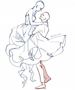 Pose Reference Cute Couple Base Drawing