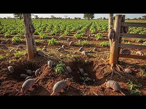 The largest armadillo infestations ever recorded on Brazilian farms.
