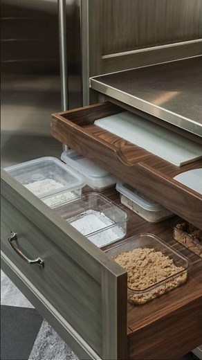 Drawer Organization Ideas for Custom Kitchens #Shorts