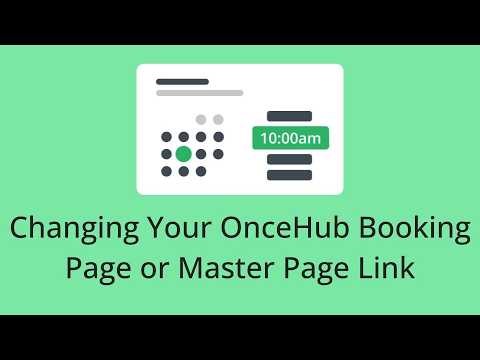 How to Change Your OnceHub Booking Page or Master Page Link