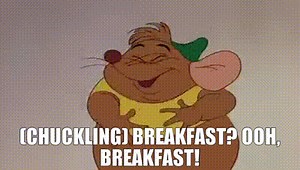 (CHUCKLING) Breakfast? Ooh, breakfast!