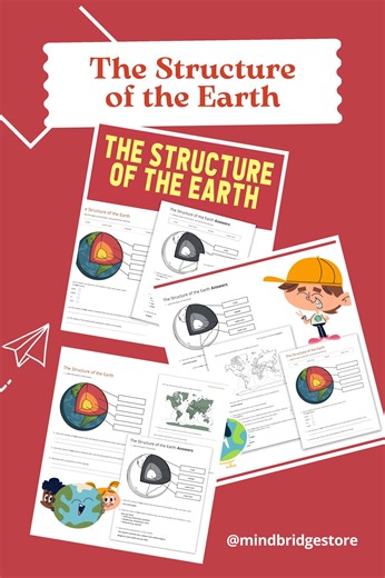 Mind Bridge on Instagram: "🗺️ The Structure of the Earth 🌍 🗺️ The Structure of the Earth is the perfect resource to help your students understand the Earth's crust and tectonic movements. Designed to reinforce learning, this worksheet offers a variety of tasks that allow students to explore the components of the Earth’s crust and core, label a cross-section of the Earth, and examine the impact of tectonic plate movements. Perfect For: 🌟 Homework assignments or in-class activities. 🌍 Teachin