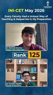 Every Faculty Had a Unique Way of Teaching & Helped Me in My Preparation - Dr. Shaunak Rank - 125