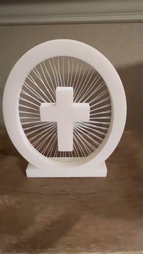 3d printed floating cross #3dprinting