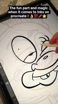 The creative and funny process of the inks with #procreate👌✒️🔥#procreate #procreatetips #digitalink