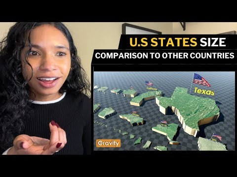 U.S States size comparison to other countries | reaction