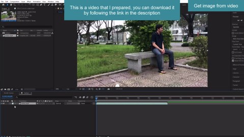 After Effects tutorial | Disintegrate the park bench #oe318
