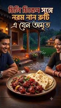 আপনাদের অনুরোধে বানালাম চিলি চিকেন আর নান রুটি 😍 | Village Style Chili Chicken Recipe#shorts #viral