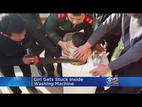 Girl Gets Stuck In Washing Machine In China