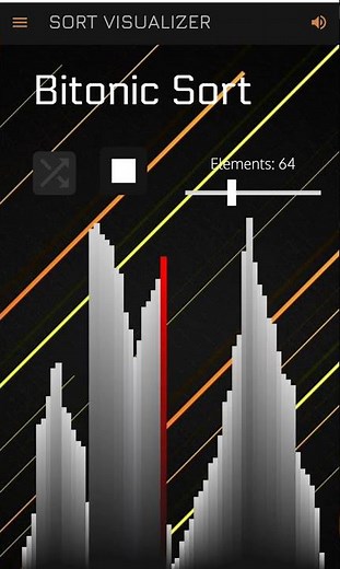 Bitonic Sort Algorithm Visualised.