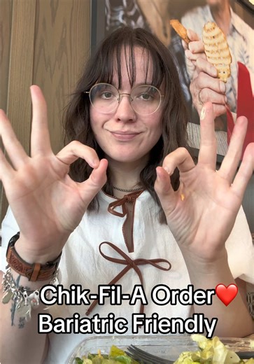 Weight loss surgery didn’t mean giving up my favorites — it meant learning how to order smarter. High protein, controlled portions, and no food guilt. #bariatricsurgery #minigastricbypass #chickfila #weightlossjouney