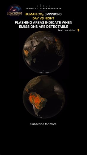 NASA Simulation Reveals Earth’s CO₂ Pulse — Day vs Night 🌍