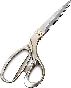 HAGBOU Fabric Scissors, 10.5" Heavy Duty Tailor Scissors, Classic Style, Champagne Golden, Stainless Steel