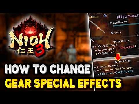 Nioh 3 How to change WEAPON & ARMOR PASSIVE EFFECTS (How to unlock Reforge)