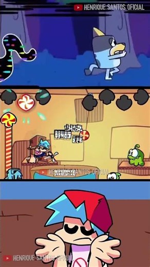 Bluey Corrupted vs Uhhhhh Om Nom Cut The Rope Vs Goose FNF Mod Friday Night Funkin