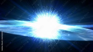 Big Bang. Huge explosion in space.