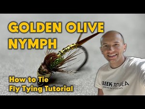 Golden Olive Nymph Fly Tying tutorial step by step dressing pattern nymphs for trout tungsten bead