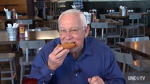 Join Bob Garner as he samples the barbecue at Sam Jones BBQ in Winterville, where whole hogs are smoked and chopped on site. | PBS North Carolina